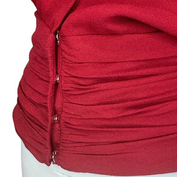 Y2k Vintage Bcbgmaxazria Red Halter Top - Picture 7 of 8